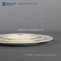 Logo Kundenspezifisches weißes Porzellan Geschirr Set
